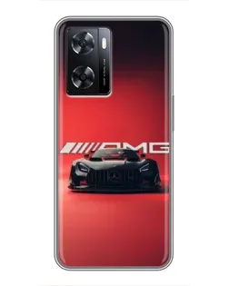Чехол для OPPO A57s с картинкой «Mercedes AMG — красная линия»