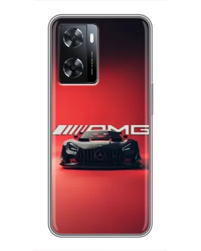 Чехол для OPPO A57s с картинкой «Mercedes AMG — красная линия»