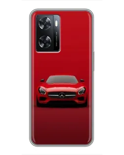 Чехол для OPPO A57s с картинкой «Красный Mercedes AMG»