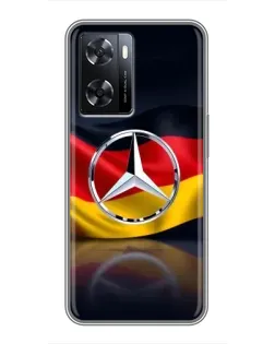 Чехол для OPPO A57s с картинкой «Mercedes — флаг Германии»