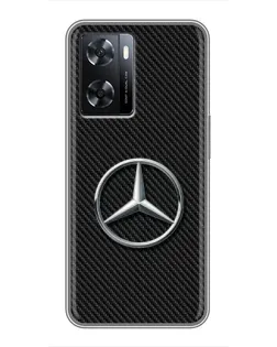 Чехол для OPPO A57s с картинкой «Карбоновый Mercedes стиль»