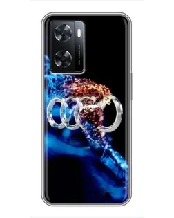 Чехол для OPPO A57s с картинкой «Энергия лого Audi»
