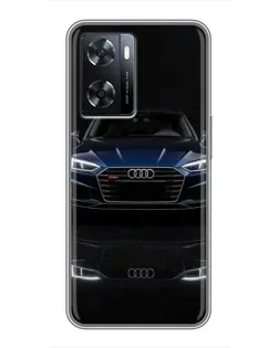 Чехол для OPPO A57s с картинкой «Audi — ночное отражение»