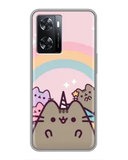 Чохол для OPPO A57s з картинкою «Єдиноріг Pusheen»