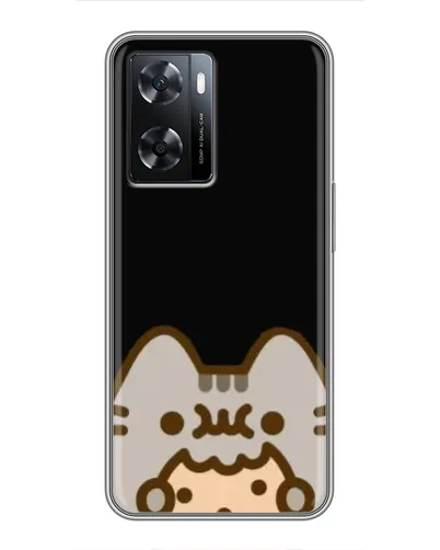 Чохол для OPPO A57s з картинкою «Пушин на чорному»