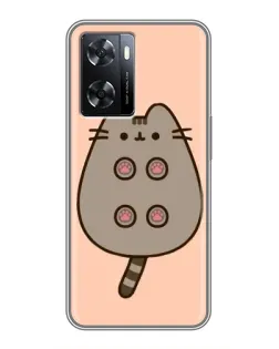 Чохол для OPPO A57s з картинкою «Пушин пузиком догори»
