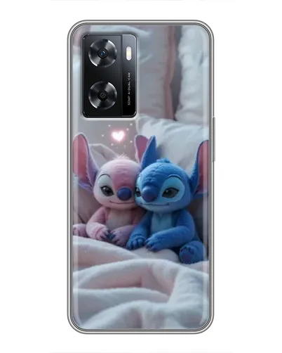 Чехол для OPPO A57s с картинкой «Плюшевые Стич Ангел»