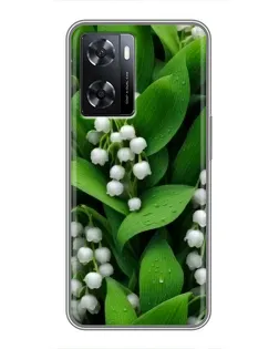 Чохол для OPPO A57s з картинкою «Конвалії в зелені»