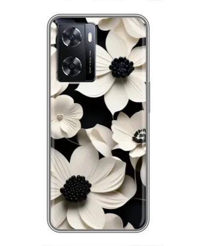 Чохол для OPPO A57s з картинкою «Об'ємні білі квіти»