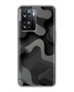 Чохол для OPPO A57s з картинкою «Темний абстрактний камуфляж»