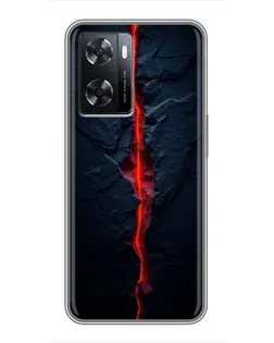 Чохол для OPPO A57s з картинкою «Червона лавова тріщина»