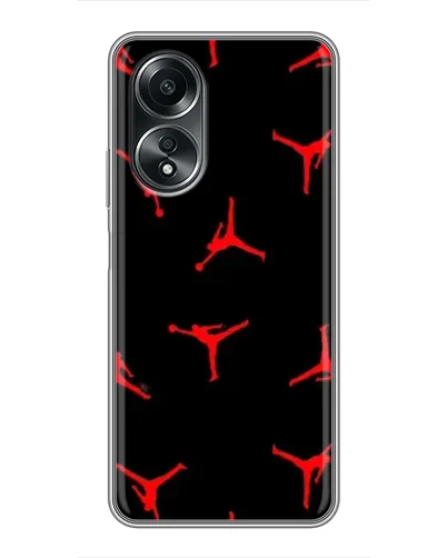 Чехол для OPPO A58 (4G) с картинкой «Jordan Red Pattern»