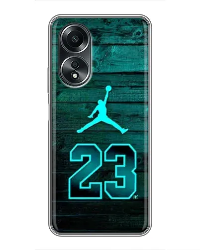 Чехол для OPPO A58 (4G) с картинкой «Jordan Cyan 23»