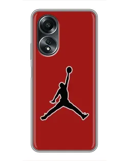 Чехол для OPPO A58 (4G) с картинкой «Jordan Red Back»