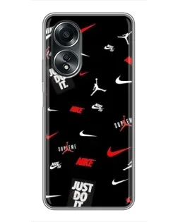 Чехол для OPPO A58 (4G) с картинкой «Nike Mix Pattern»