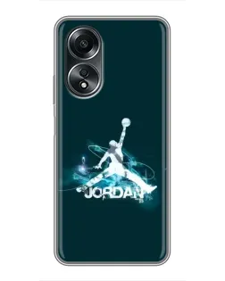 Чехол для OPPO A58 (4G) с картинкой «Jordan Blue Fire»