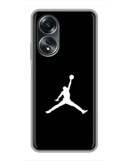 Чехол для OPPO A58 (4G) с картинкой «Jordan Silhouette»