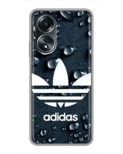 Чехол для OPPO A58 (4G) с картинкой «Adidas Trefoil Blue» Чехол для OPPO A58 (4G) с картинкой «Adidas Trefoil Blue»