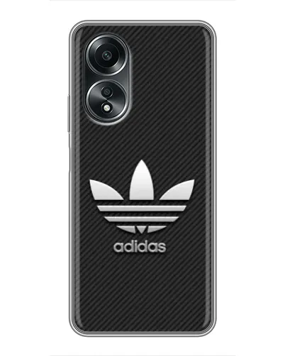 Чехол для OPPO A58 (4G) с картинкой «Adidas Карбоновая текстура» Чехол для OPPO A58 (4G) с картинкой «Adidas Карбоновая текстура»