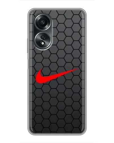 Чехол для OPPO A58 (4G) с картинкой «Nike — карбоновая сетка»