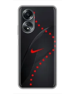 Чехол для OPPO A58 (4G) с картинкой «Абстрактный дизайн Nike»