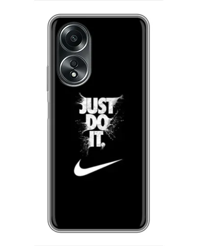 Чехол для OPPO A58 (4G) с картинкой «Текстовый принт Nike»