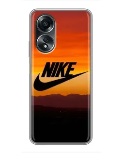 Чехол для OPPO A58 (4G) с картинкой «Nike — вечерний горизонт»