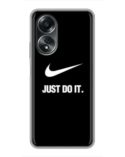 Чехол для OPPO A58 (4G) с картинкой «Классический принт Nike»