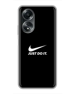 Чехол для OPPO A58 (4G) с картинкой «Минимализм от Nike»