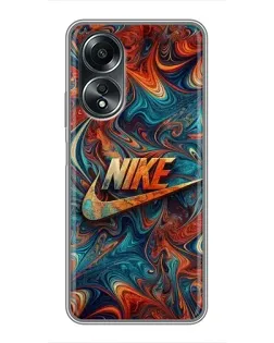 Чехол для OPPO A58 (4G) с картинкой «Nike в абстракции»