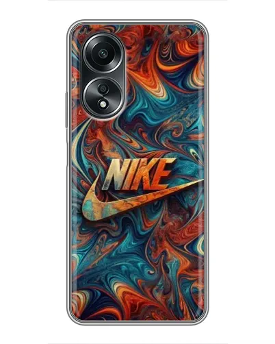 Чехол для OPPO A58 (4G) с картинкой «Nike в абстракции»