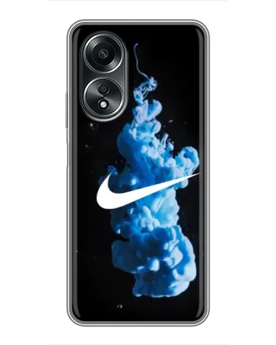 Чехол для OPPO A58 (4G) с картинкой «Nike и синий дым»