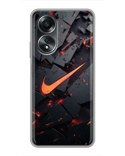 Чехол для OPPO A58 (4G) с картинкой «Nike — эффект разломов»