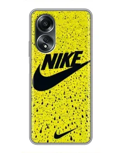 Чехол для OPPO A58 (4G) с картинкой «Желтый текстурный Nike»
