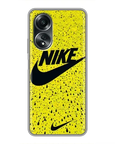 Чехол для OPPO A58 (4G) с картинкой «Желтый текстурный Nike»