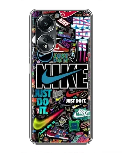 Чехол для OPPO A58 (4G) с картинкой «Яркий коллаж Nike» Чехол для OPPO A58 (4G) с картинкой «Яркий коллаж Nike»