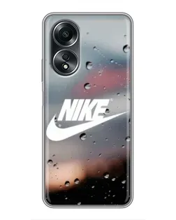 Чехол для OPPO A58 (4G) с картинкой «Nike в стиле ретро»