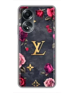 Чехол для OPPO A58 (4G) с картинкой «Цветочный Louis Vuitton»