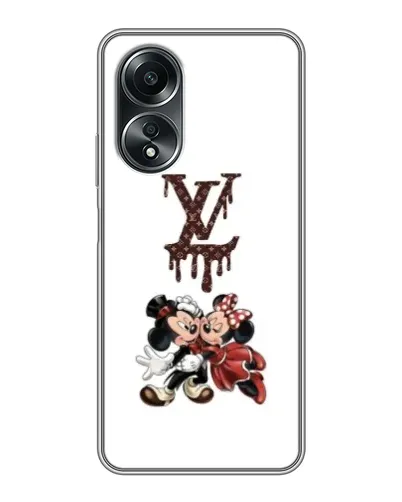 Чехол для OPPO A58 (4G) с картинкой «LV и Микки Маус» Чехол для OPPO A58 (4G) с картинкой «LV и Микки Маус»