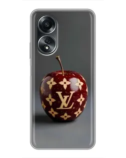 Чехол для OPPO A58 (4G) с картинкой «Красное яблоко LV»