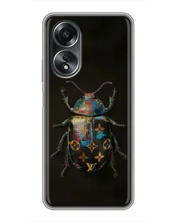Чехол для OPPO A58 (4G) с картинкой «LV — мраморный принт»