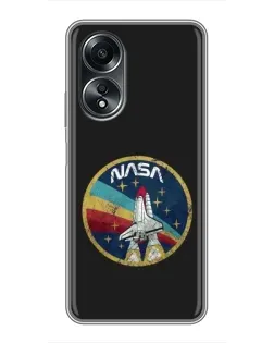 Чехол для OPPO A58 (4G) с картинкой «NASA — эмблема миссии»