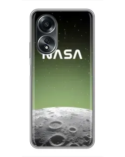 Чехол для OPPO A58 (4G) с картинкой «NASA — лунный градиент»