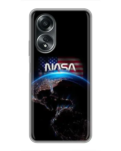Чехол для OPPO A58 (4G) с картинкой «Земля из космоса NASA»