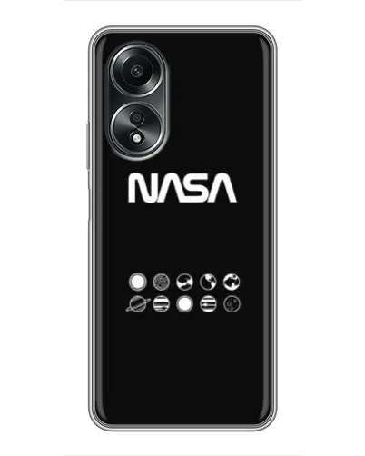 Чехол для OPPO A58 (4G) с картинкой «NASA — технический принт»