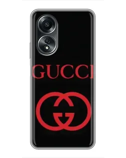 Чехол для OPPO A58 (4G) с картинкой «Gucci — красный логотип» Чехол для OPPO A58 (4G) с картинкой «Gucci — красный логотип»