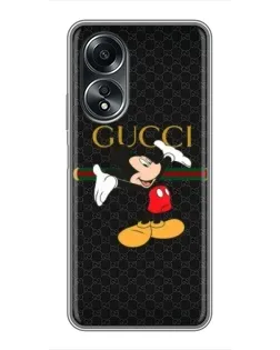 Чехол для OPPO A58 (4G) с картинкой «Микки Маус Gucci» Чехол для OPPO A58 (4G) с картинкой «Микки Маус Gucci»