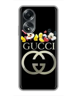 Чехол для OPPO A58 (4G) с картинкой «Gucci — герои Disney» Чехол для OPPO A58 (4G) с картинкой «Gucci — герои Disney»