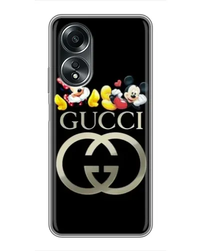 Чехол для OPPO A58 (4G) с картинкой «Gucci — герои Disney»