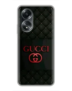Чехол для OPPO A58 (4G) с картинкой «Gucci — стеганый черный» Чехол для OPPO A58 (4G) с картинкой «Gucci — стеганый черный»